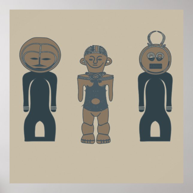 Abstract modern tribal art poster (Front)