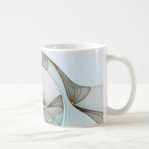 Abstract Modern Turquoise Brown Gold Elegance Coffee Mug