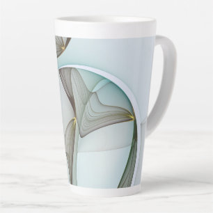 Abstract Modern Turquoise Brown Gold Elegance Latte Mug