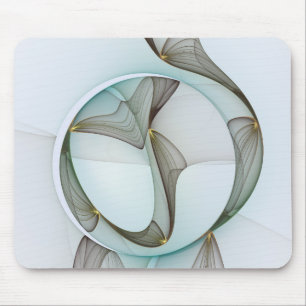 Abstract Modern Turquoise Brown Gold Elegance Mouse Mat