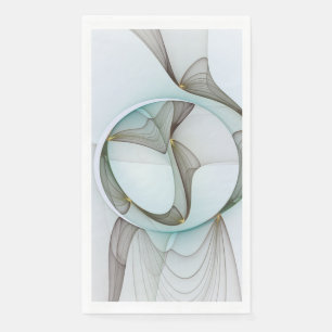 Abstract Modern Turquoise Brown Gold Elegance Napkin