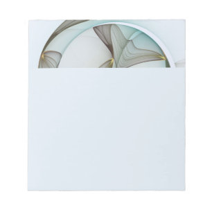 Abstract Modern Turquoise Brown Gold Elegance Notepad