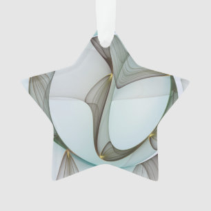 Abstract Modern Turquoise Brown Gold Elegance Ornament