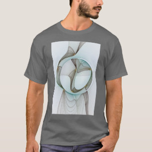 Abstract Modern Turquoise Brown Gold Elegance T-Shirt