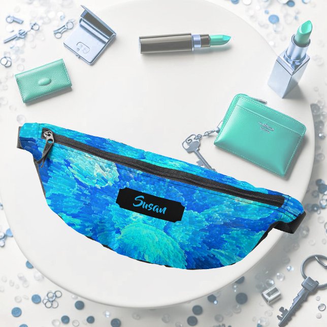 Abstract, modern, turquoise mosaic, custom  bum bags (Creator Uploaded)