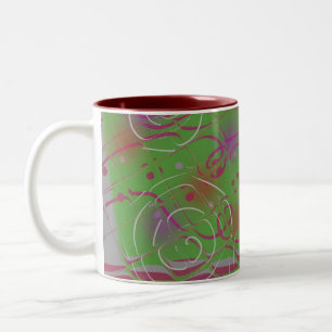 Abstract Modern Twist Two-Tone Coffee Mug