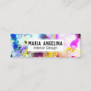 Abstract Modern Watercolor COLORFUL Mini Business Card