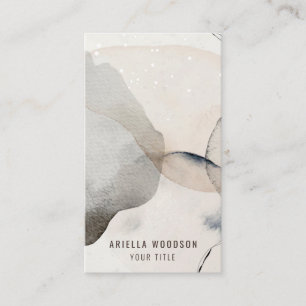 Abstract Modern Watercolor Shapes Business Card