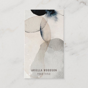 Abstract Modern Watercolor Shapes Business Card