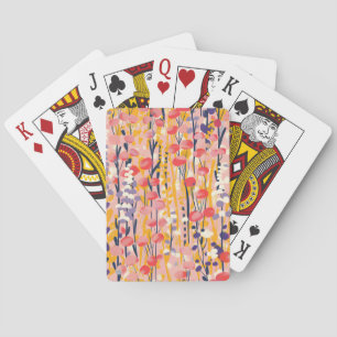 Abstract Modern Wildflower Floral Botanical Garden Playing Cards