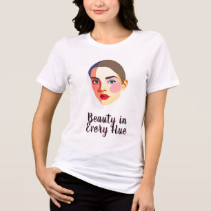 Abstract Modern Woman Portrait Tri-Blend Shirt
