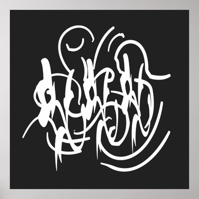 abstract modernist geometric line art poster (Front)