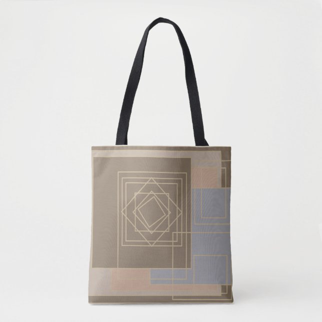 abstract modernist geometric pattern tote bag (Front)