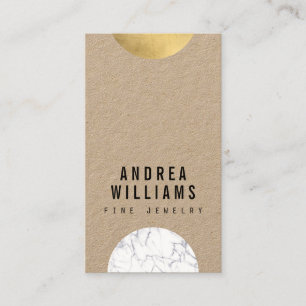 Abstract Modernist Marble, Gold Designer Business Card