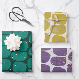 Abstract Modish Pattern Holiday Wrapping Paper Sheet