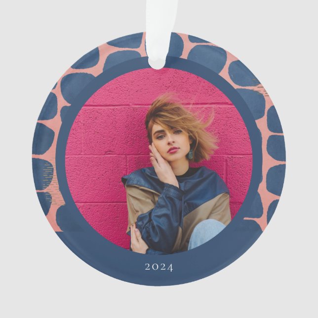 Abstract Modish Pattern Photo Ornament (Front)