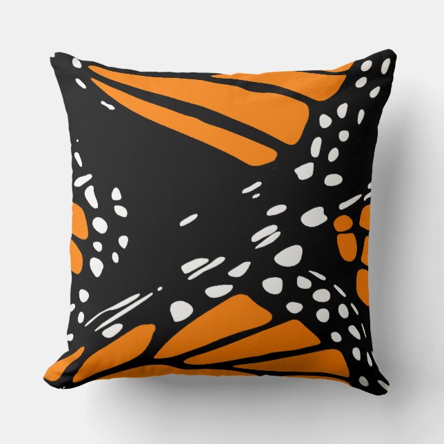Abstract Monarch Butterfly Design Cushion (Front)