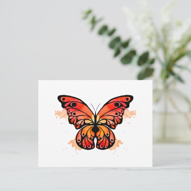Abstract Monarch Butterfly Postcard (Standing Front)
