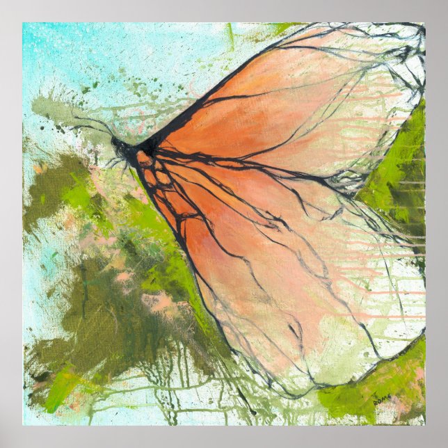 Abstract Monarch Butterfly - Poster (Front)