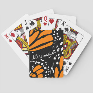 Abstract Monarch Butterfly Wing - Life ismagical! Playing Cards