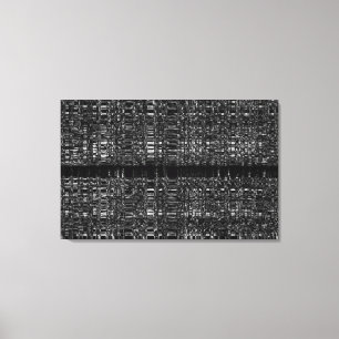 Abstract mono chain pattern canvas print