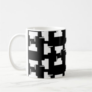 Abstract monochrome background. Halftone illustrat Coffee Mug