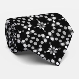Abstract Monochrome Bokeh Dots Pattern Tie