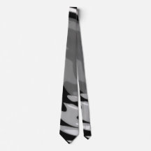 Abstract Monochrome Swirl Neck Tie