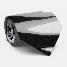 Abstract Monochrome Swirl Neck Tie