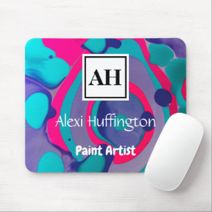 Abstract Monogram Mouse Mat