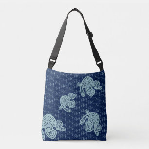 Abstract Monogram Pattern Crossbody Bag