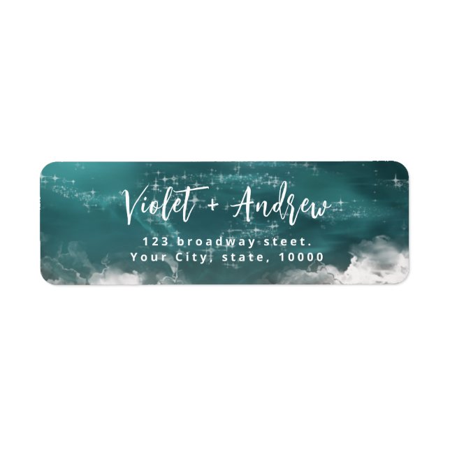 Abstract moody ocean Return Address Label (Front)