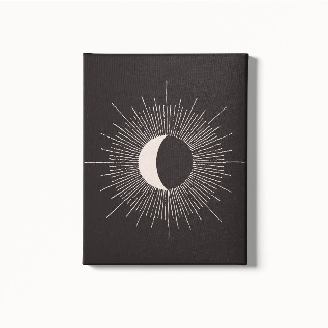 Abstract Moon Burst Eclipse Canvas Print (Creator Uploaded)