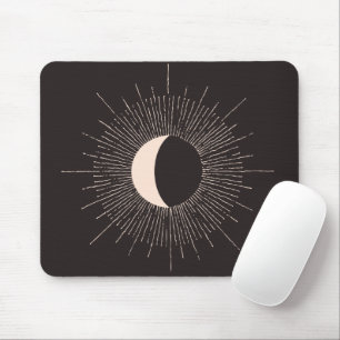 Abstract Moon Burst Eclipse Mouse Mat