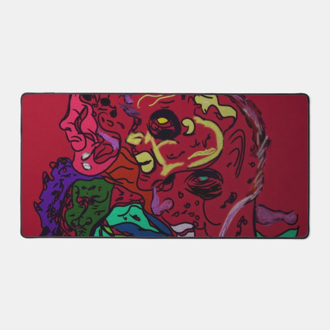 Abstract Moon Galaxy Art Deskmat (Front)