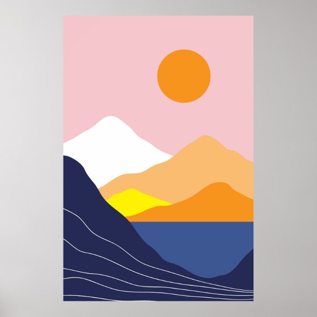 Abstract Moon landscapes Poster (Front)
