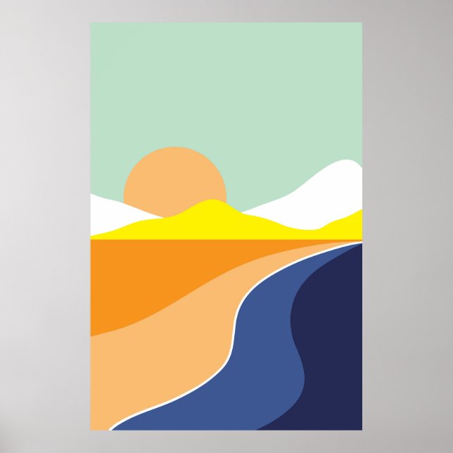  Abstract Moon landscapes Poster (Front)