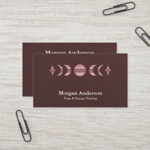 Abstract Moon Phase Gold Spiritual Energie Heiler Business Card
