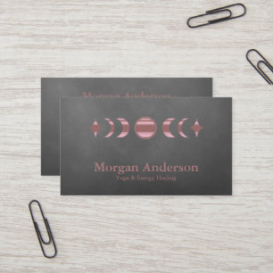 Abstract Moon Phase Gold Spiritual Energie Heiler Business Card