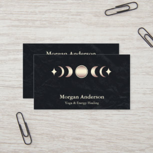Abstract Moon Phase Gold Spiritual Energie Heiler  Business Card