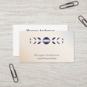 Abstract Moon Phase Gold Spiritual Energie Heiler  Business Card