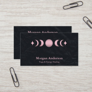 Abstract Moon Phase Gold Spiritual Energie Heiler Business Card
