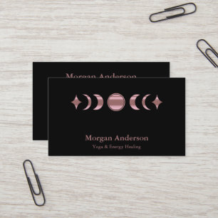 Abstract Moon Phase Gold Spiritual Energie Heiler Business Card