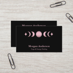 Abstract Moon Phase Gold Spiritual Energie Heiler Business Card