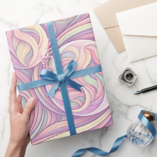 Abstract Moon Phase Pastel Soft Wrapping Paper