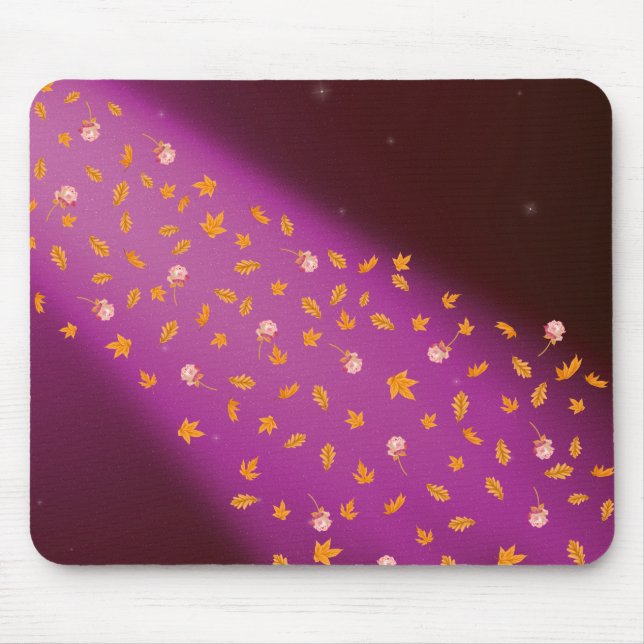 Abstract moonlight autumn leaves roses   mouse mat (Front)