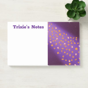 Abstract moonlight autumn leaves roses post-it notes