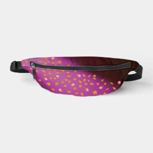 Abstract moonlight autumn leaves roses printed  bum bags