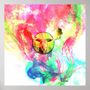 Abstract Moose Poster