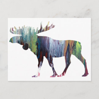 Abstract Moose silhouette Postcard